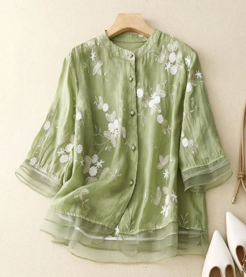 Bellerose | Broderad Vintage Skjorta