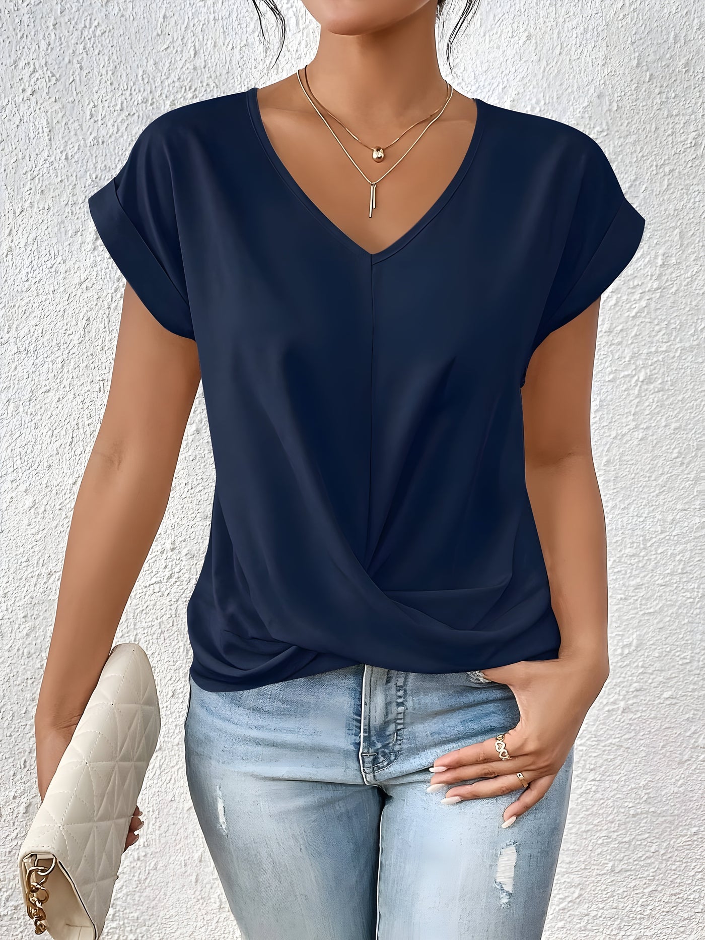 Fjellina | Casual T-shirt med V-hals