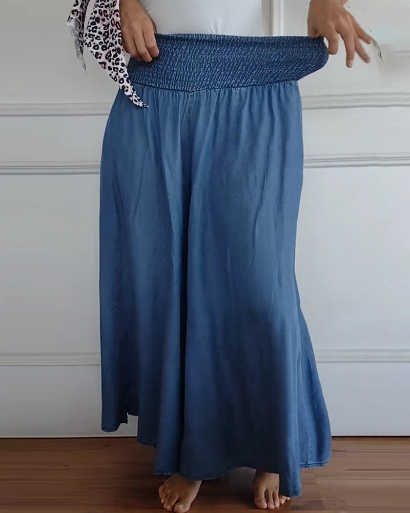 Caroline - Trendiga Vida Byxor med Hög Midja